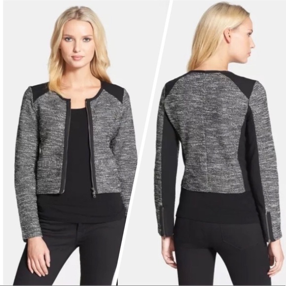 Eileen Fisher Tweed Zippered Jacket Small - Picture 2 of 5